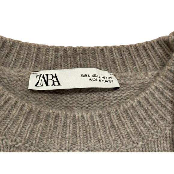 ZARA Knit Sleeveless Sweater Vest Gray Women’s Size Large - Picture 5 of 5